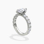 18K Solid Gold Venera Marquise Lab Diamond 0.5 Carat Ring Set