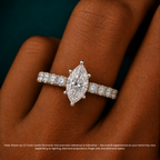18K Solid Gold Venera Emerald Lab Diamond 0.5 Carat Ring