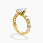 18K Solid Gold Venera Emerald Lab Diamond 0.5 Carat Ring