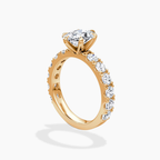 18K Solid Gold Venera Emerald Lab Diamond 0.5 Carat Ring