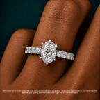 18K Solid Gold Venera Emerald Lab Diamond 0.5 Carat Ring