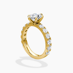 18K Solid Gold Venera Emerald Lab Diamond 0.5 Carat Ring