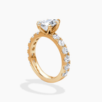 18K Solid Gold Venera Emerald Lab Diamond 0.5 Carat Ring