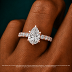 18K Solid Gold Venera Emerald Lab Diamond 0.5 Carat Ring