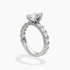 Pear Cut Shared-Prong Diamond Engagement Ring in Solid Gold⁠
