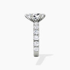 Pear Cut Shared-Prong Diamond Engagement Ring in Solid Gold⁠
