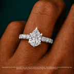 18K Solid Gold Venera Emerald Lab Diamond 0.5 Carat Ring