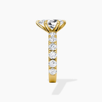 18K Solid Gold Venera Emerald Lab Diamond 0.5 Carat Ring