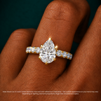 18K Solid Gold Venera Emerald Lab Diamond 0.5 Carat Ring