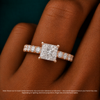 18K Solid Gold Venera Emerald Lab Diamond 0.5 Carat Ring