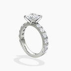 18K Solid Gold Venera Princess Lab Diamond 0.5 Carat Ring Set
