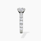 18K Solid Gold Venera Princess Lab Diamond 0.5 Carat Ring Set