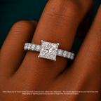 18K Solid Gold Venera Emerald Lab Diamond 0.5 Carat Ring