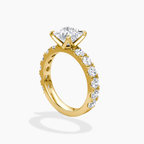 18K Solid Gold Venera Emerald Lab Diamond 0.5 Carat Ring
