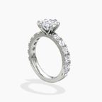 18K Solid Gold Venera Emerald Lab Diamond 0.5 Carat Ring
