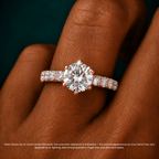 18K Solid Gold Venera Emerald Lab Diamond 0.5 Carat Ring