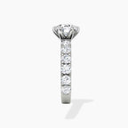 ⁠Round Cut Eternity Band Solitaire Engagement Ring in Solid Gold⁠