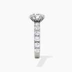 18K Solid Gold Venera Emerald Lab Diamond 0.5 Carat Ring