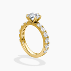 18K Solid Gold Venera Emerald Lab Diamond 0.5 Carat Ring