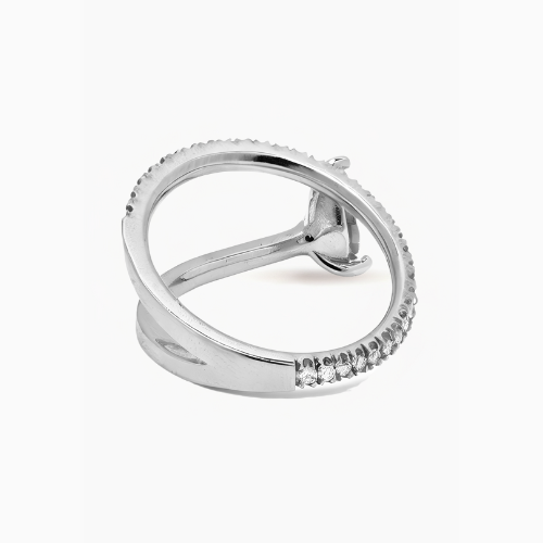 Melanie Unique Lab Grown Diamond Engagement Ring in 18k Gold - Pear