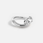 18K Solid Gold Elaf Oval Diamond Engagement Ring
