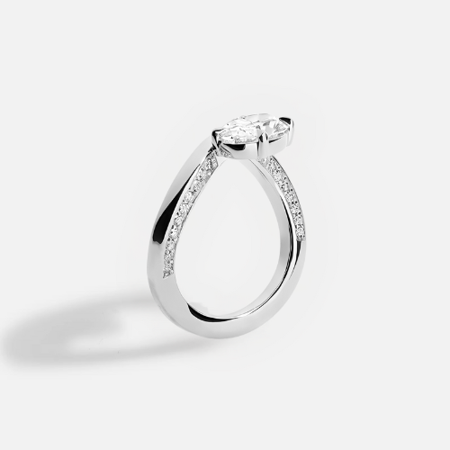 18K Solid Gold Elaf Oval Diamond Engagement Ring