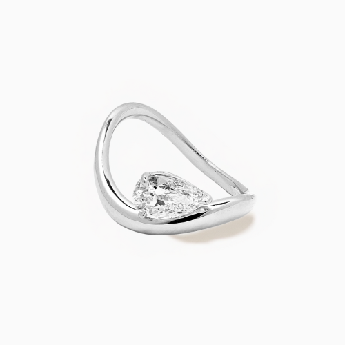 18K Solid Gold Farida Pear Diamond Engagement Ring