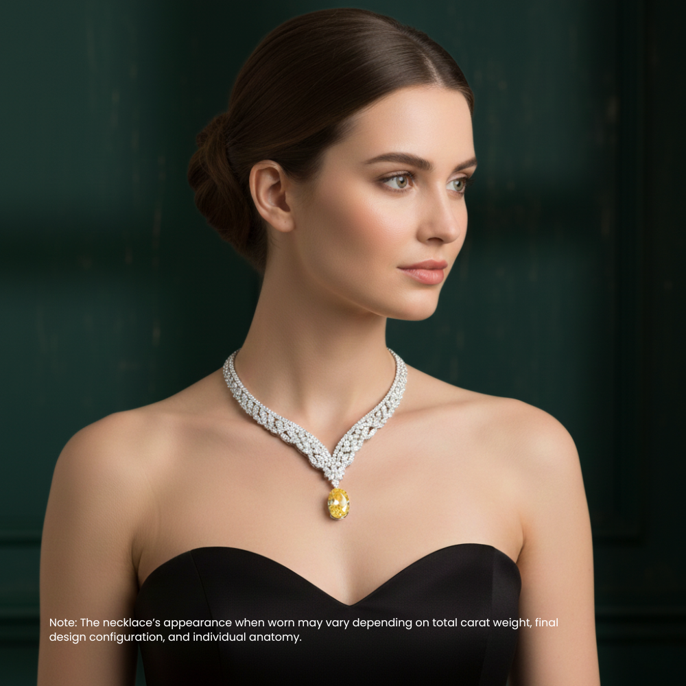 Dahya High Jewllery Lab Diamond (90 ct. total ) Necklace (17 in.) 18K White Gold