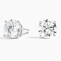 Round Stud Lab Diamond Earrings ( 4.5 ct * 2 ) 18K Gold