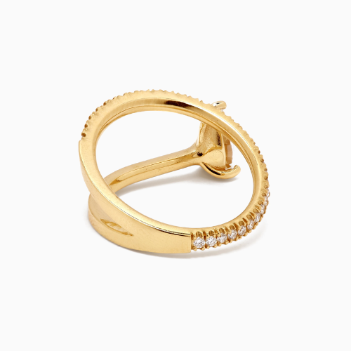 18K Solid Gold Melanie Pear Diamond Engagement Ring