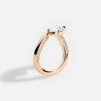 18K Solid Gold Elaf Oval Diamond Engagement Ring