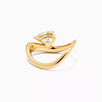 18K Solid Gold Farida Pear Diamond Engagement Ring