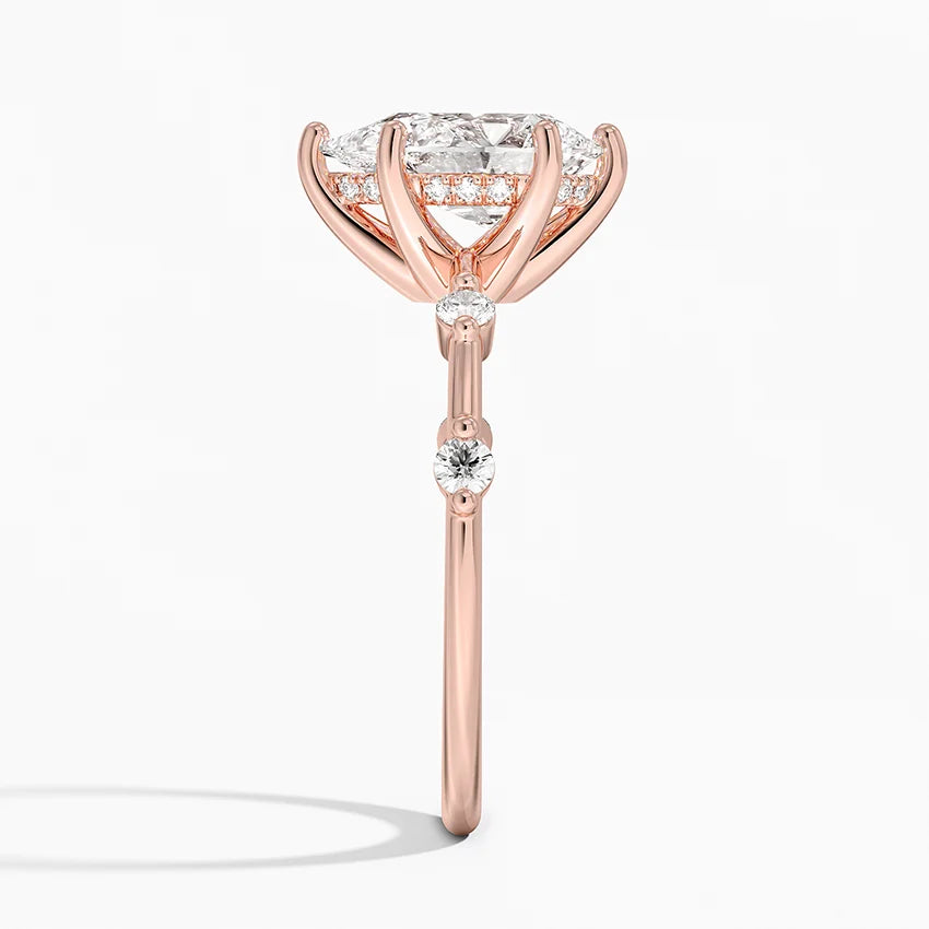 Taleen Unique Lab Grown Diamond Engagement Ring in 18k Gold - Pear