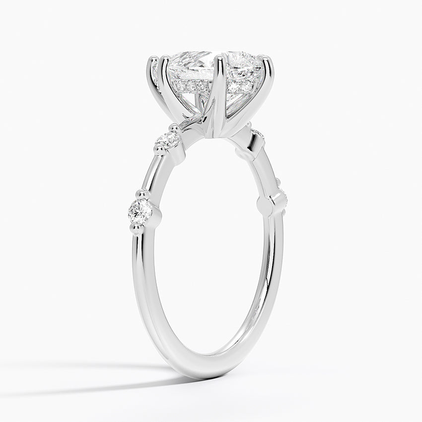 Taleen Unique Lab Grown Diamond Engagement Ring in 18k Gold - Pear