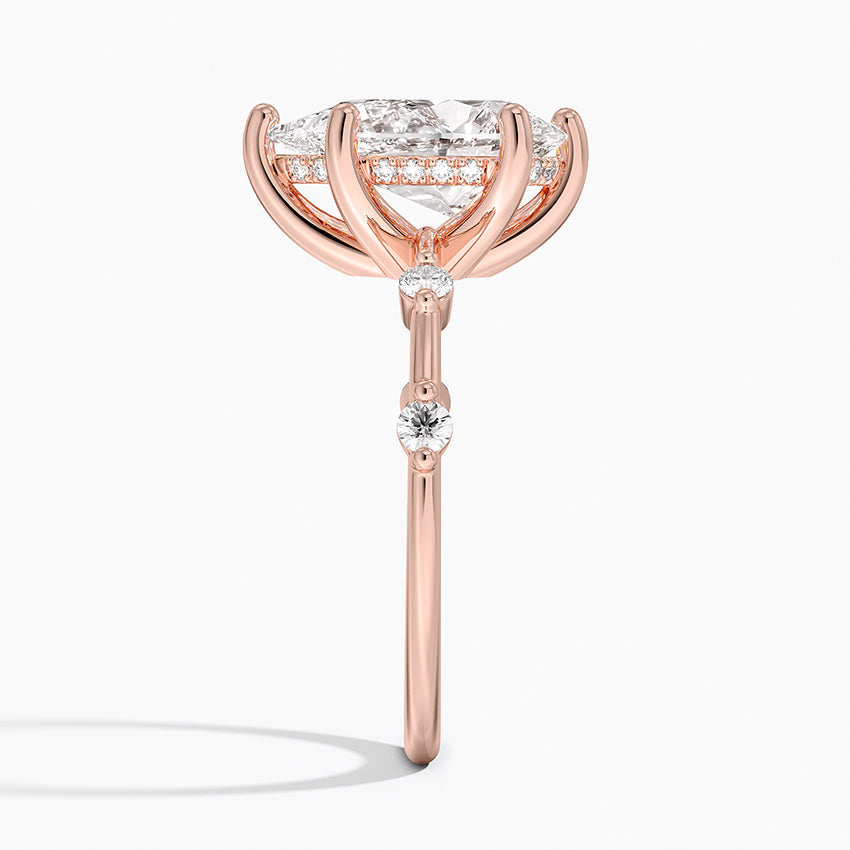 Taleen Unique Lab Grown Diamond Engagement Ring in 18k Gold - Pear