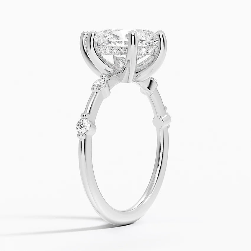 Taleen Unique Lab Grown Diamond Engagement Ring in 18k Gold - Pear