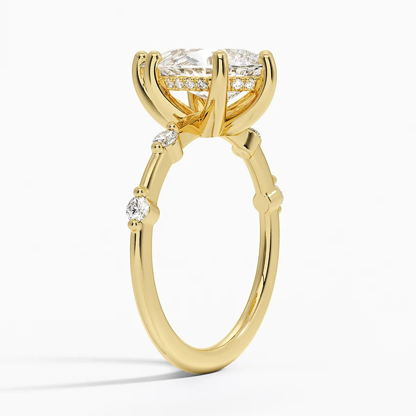 Taleen Unique Lab Grown Diamond Engagement Ring in 18k Gold - Pear