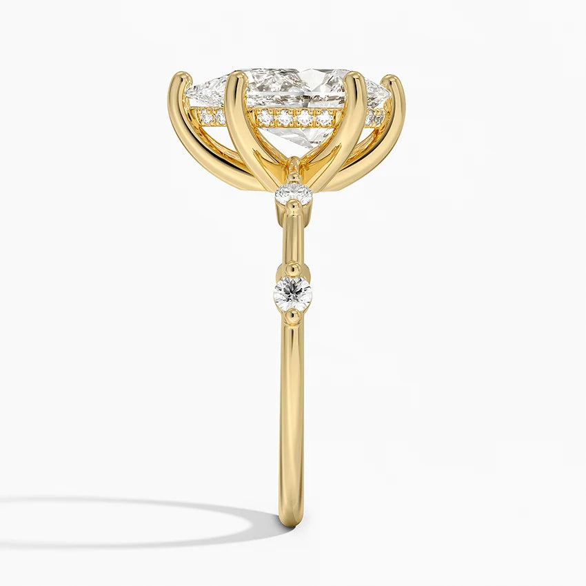 Taleen Unique Lab Grown Diamond Engagement Ring in 18k Gold - Pear