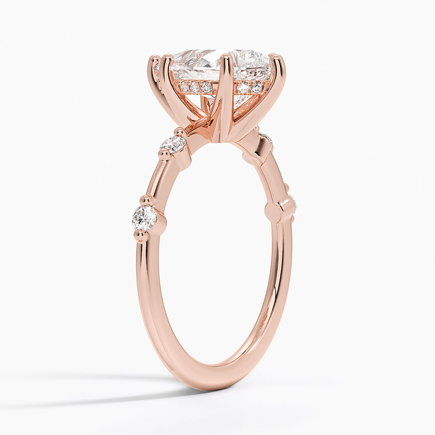 Taleen Unique Lab Grown Diamond Engagement Ring in 18k Gold - Pear