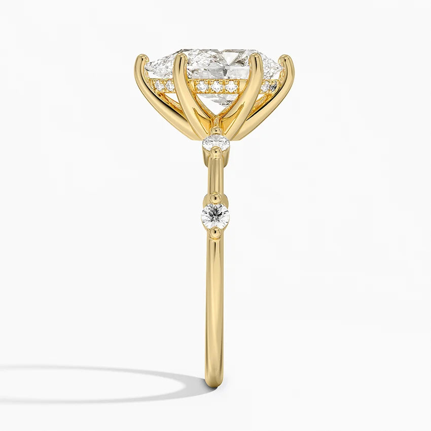 Taleen Unique Lab Grown Diamond Engagement Ring in 18k Gold - Pear