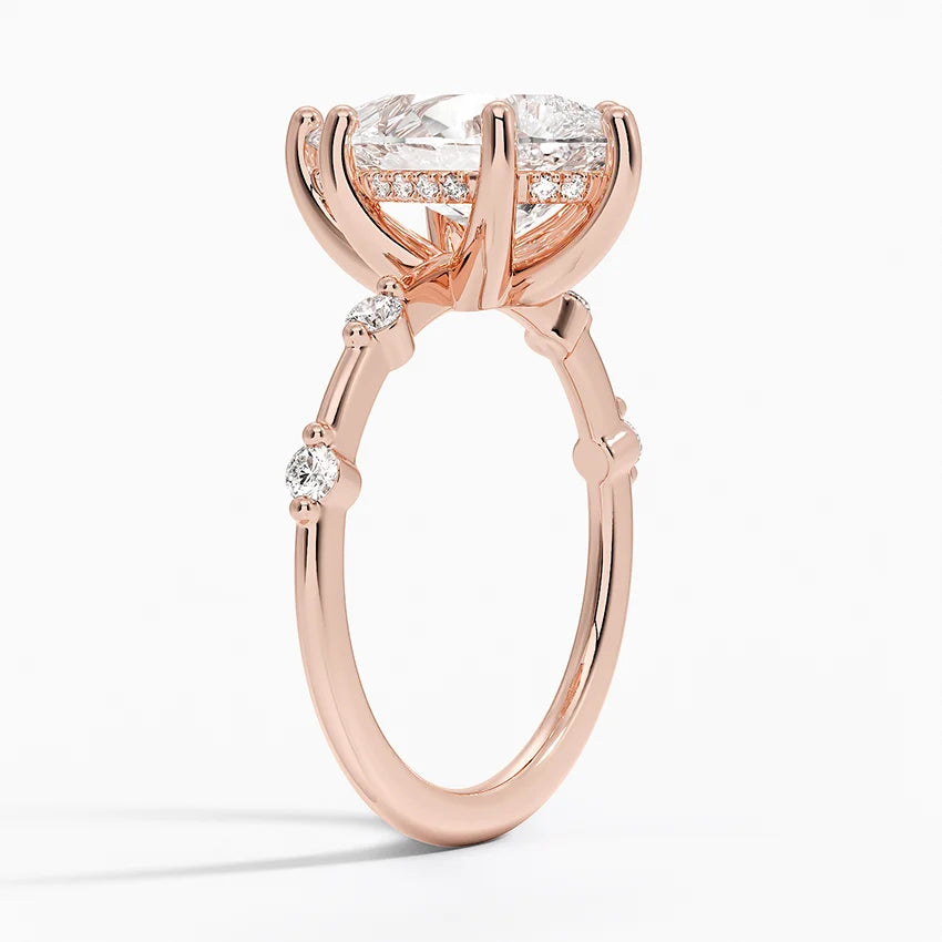 Taleen Unique Lab Grown Diamond Engagement Ring in 18k Gold - Pear