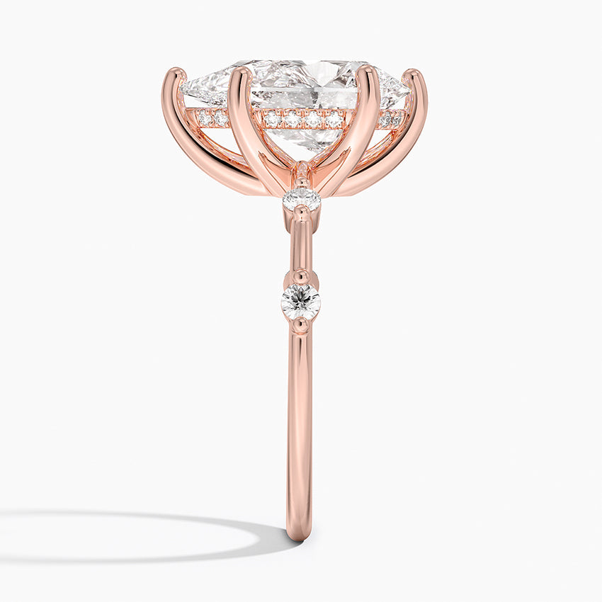 Taleen Unique Lab Grown Diamond Engagement Ring in 18k Gold - Pear