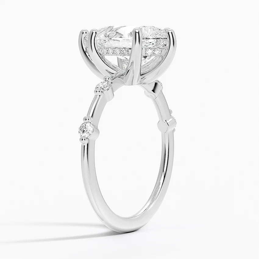 Taleen Unique Lab Grown Diamond Engagement Ring in 18k Gold - Pear