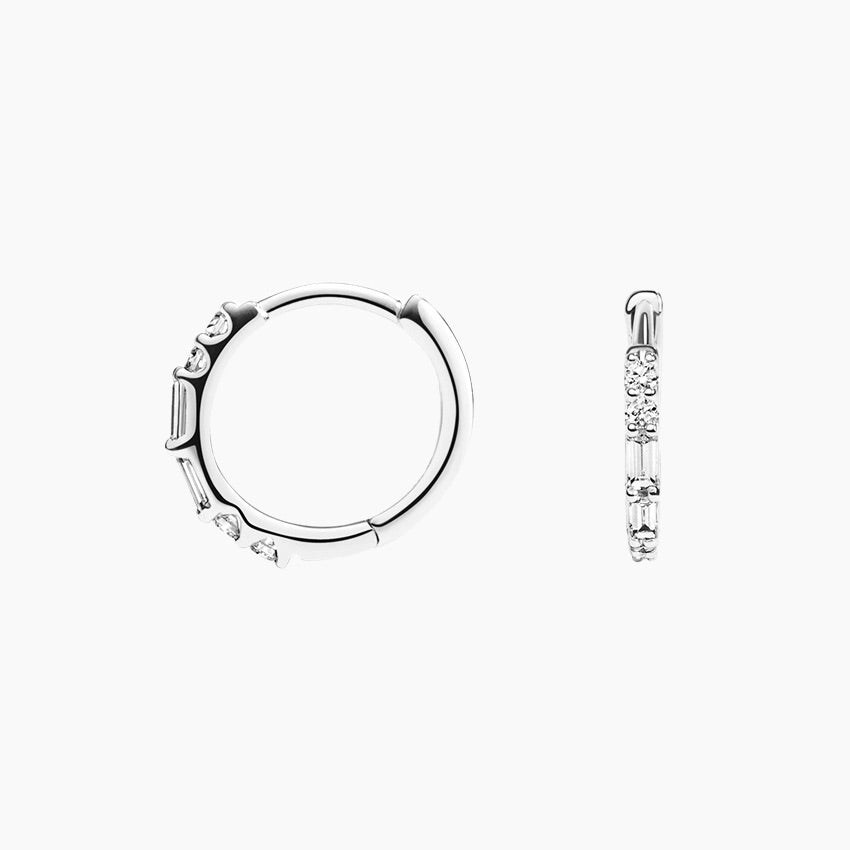 Journey Hoop Lab Diamond Earrings (0.07 ct * 2 ) 18K Gold