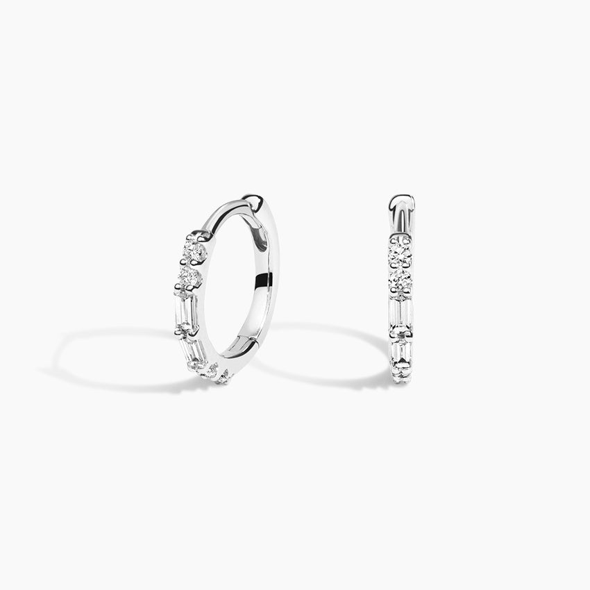 Journey Hoop Lab Diamond Earrings (0.07 ct * 2 ) 18K Gold