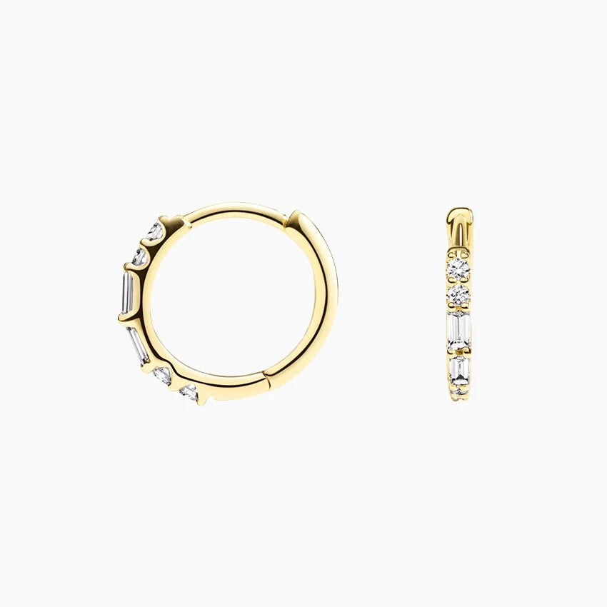 Journey Hoop Lab Diamond Earrings (0.07 ct * 2 ) 18K Gold