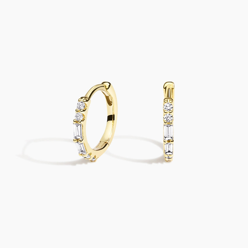 Journey Hoop Lab Diamond Earrings (0.07 ct * 2 ) 18K Gold