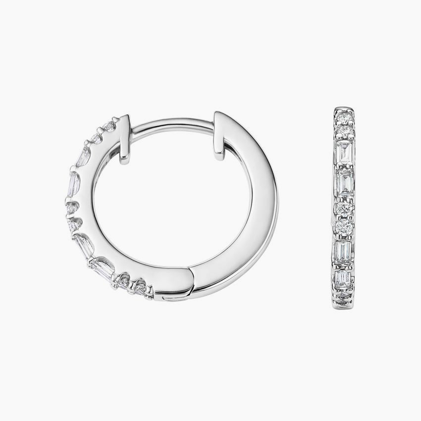 Journey Hoop Lab Diamond Earrings ( 0.11 ct * 2 ) 18K Gold