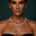 Heart Cut Diamond Eternity Tennis Necklace