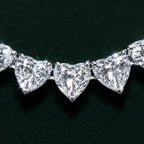 Heart Cut Diamond Eternity Tennis Necklace